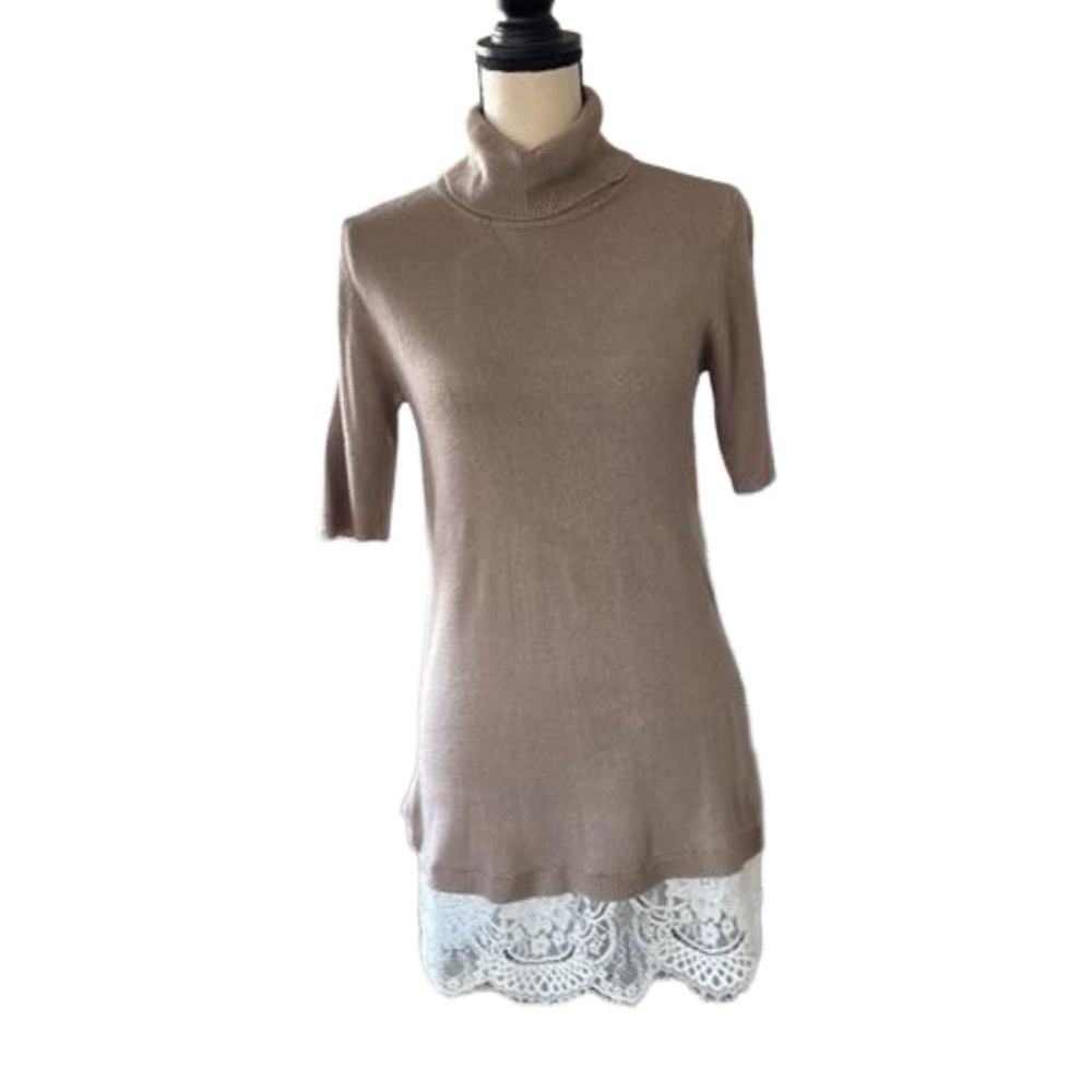 Apt. 9 Women’s Lace-Hem
Turtleneck Tunic Sweater size (PS)